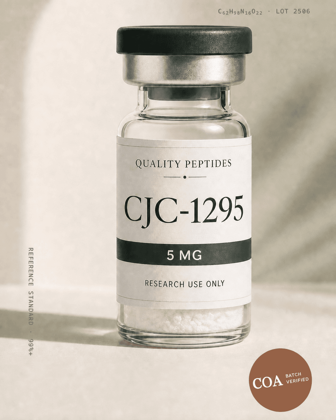 CJC-1295 5 MG Quality Peptides research vial